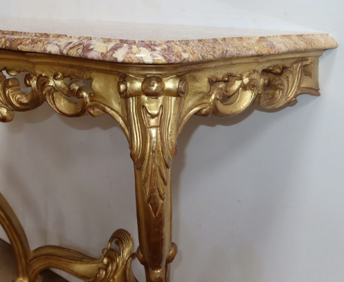 Console Murale en Bois Doré, style Louis XV – Milieu XXe