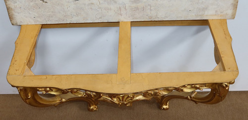 Console Murale en Bois Doré, style Louis XV – Milieu XXe