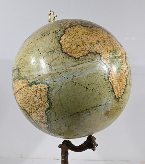 Globo in carta litografata e fusione, J.Lebègue & Cie - Fine XIX secolo