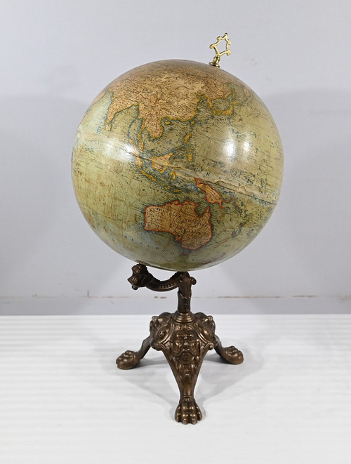 Globo in carta litografata e fusione, J.Lebègue & Cie - Fine XIX secolo