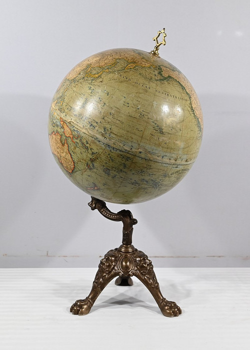 Globo in carta litografata e fusione, J.Lebègue & Cie - Fine XIX secolo