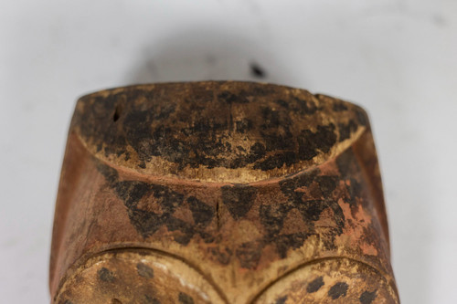African "Kuba Babuka" mask in wood and pigments. 20th century.
