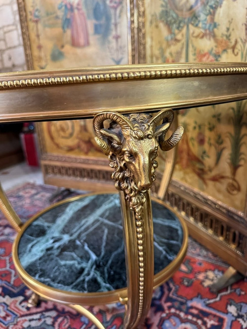 GILDED BRONZE GUERIDON TRIPOD TABLE