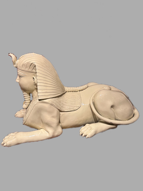Paire De Sphinx En Bronze émaillé 