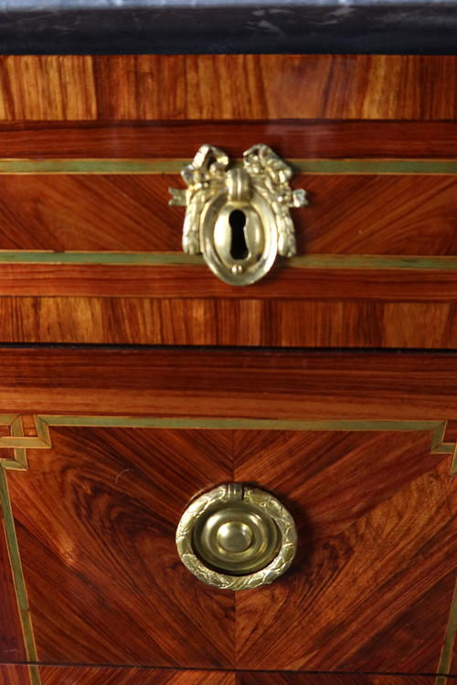  Commode Transition En Marqueterie XVIIIème