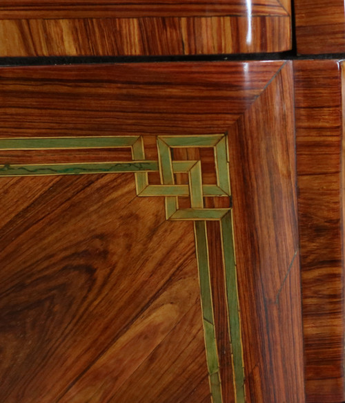  Commode Transition En Marqueterie XVIIIème