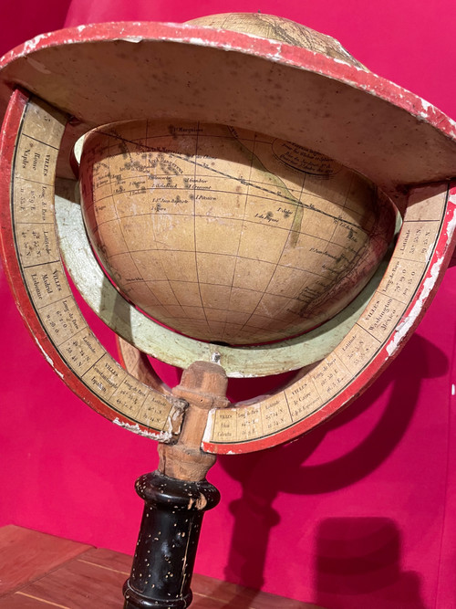 Globe drawn up by Félix Delamarche in 1835