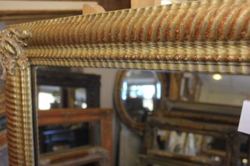 Old restoration mirror golden rectangle
