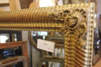 Old restoration mirror golden rectangle