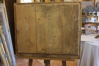 Old restoration mirror golden rectangle