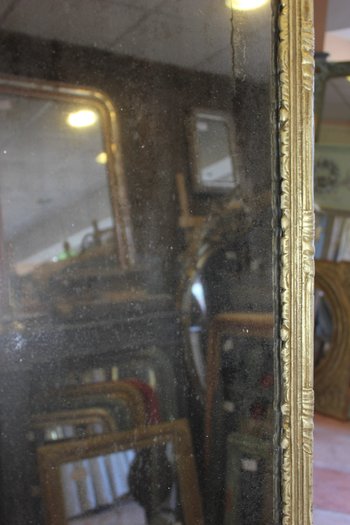 Louis XVI gilded wood mirror, mercury ice