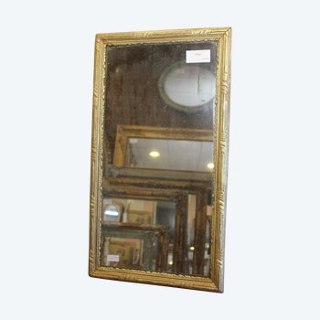 Louis XVI gilded wood mirror, mercury ice