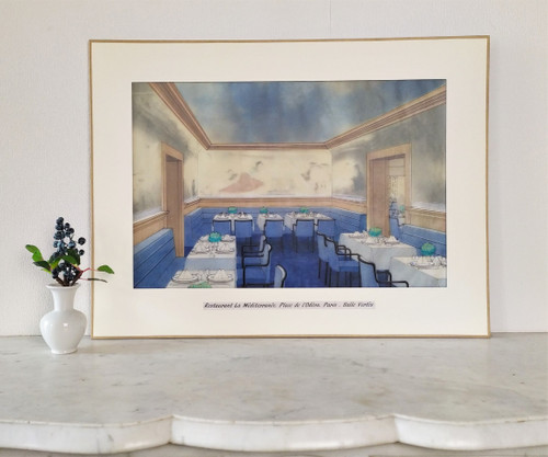  Paris Restaurant La Méditerranée Salle Vertès Architecture Drawing