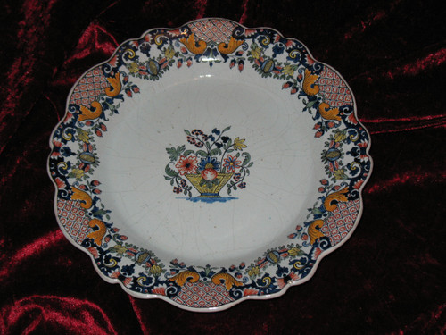 Regional earthenware collection plates and dishes various origins 7 pieces