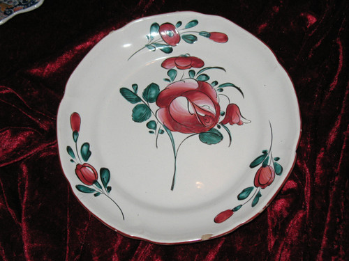 Regional earthenware collection plates and dishes various origins 7 pieces