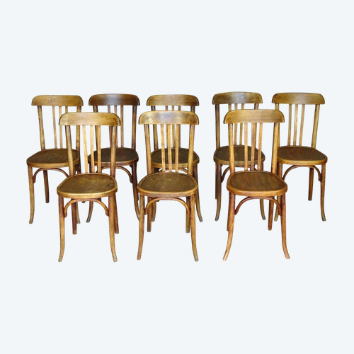 Set di 8 sedie da bistrot Fischel 1930, no Baumann no Thonet