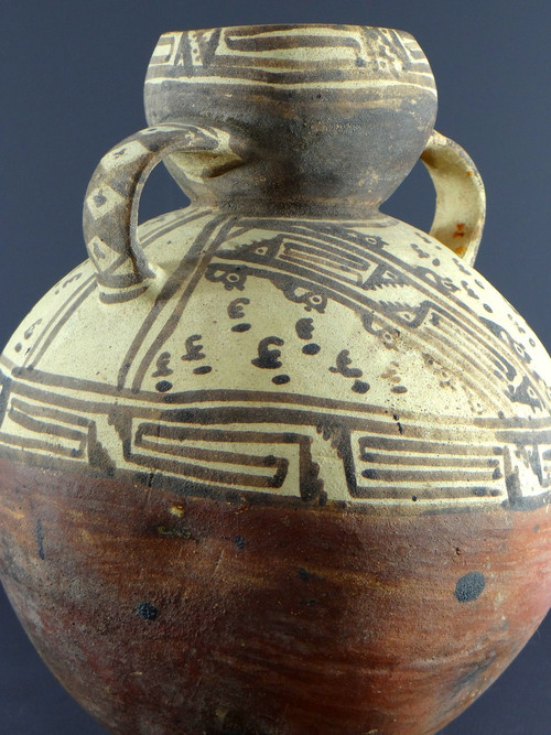 Pérou, Fours De Chançay, Fin Du XIXème Siècle, Huaco à Double Anse Et à La Panse Ventrue .