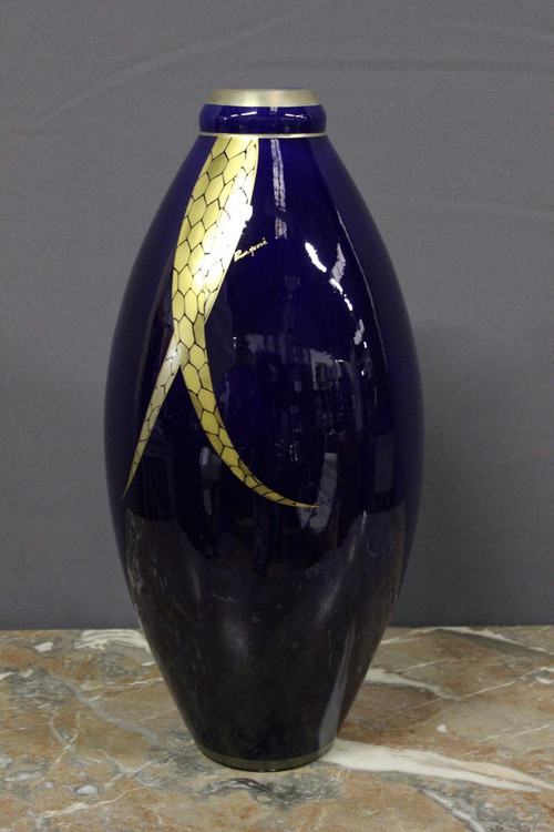 Grand Vase En Porcelaine d'époque  Art Déco Par Pinon Heuzé
