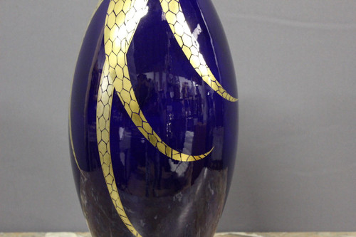 Grand Vase En Porcelaine d'époque  Art Déco Par Pinon Heuzé
