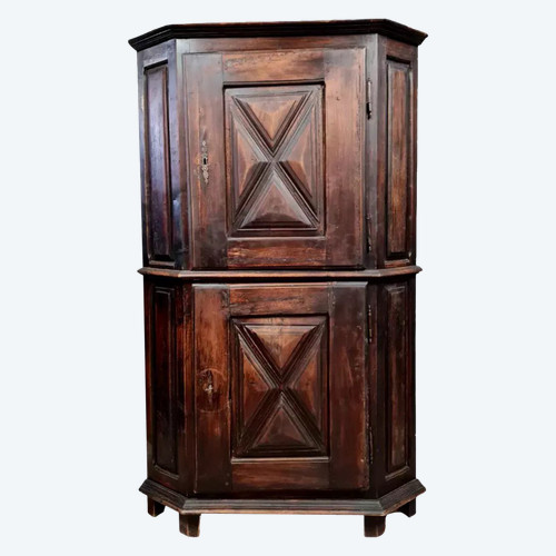 Ansteckbuffet im rustikalen Louis-XIII-Stil aus massiver Eiche um 1800.