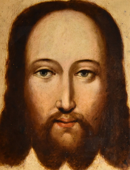 Volto di Cristo come Salvator Mundi, Pittore fiammingo, XVI/XVII secolo
