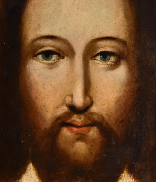 Volto di Cristo come Salvator Mundi, Pittore fiammingo, XVI/XVII secolo