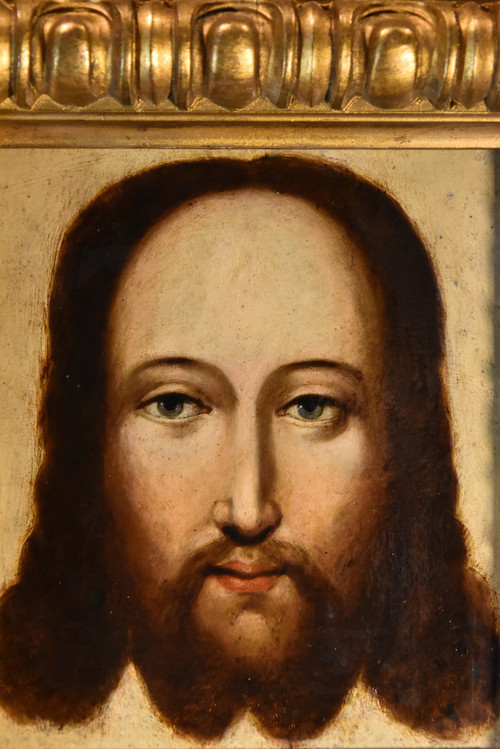 Volto di Cristo come Salvator Mundi, Pittore fiammingo, XVI/XVII secolo