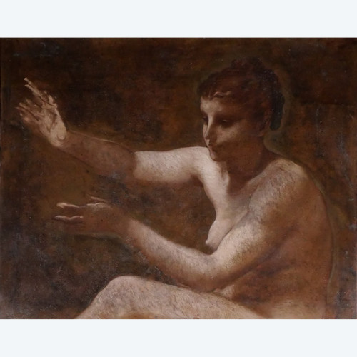 Pierre-Victor GALLAND 1822-1892 Study of a woman for the Figure of Industry for the Paris City Hall