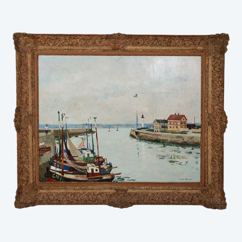  Port De Honfleur Signed Jacques Bouyssou Dated 1967