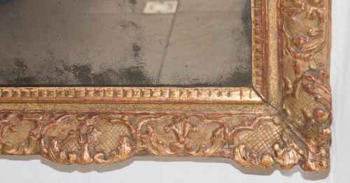 Miroir En Bois Sculpté Et Doré Époque Régence Circa 1720
