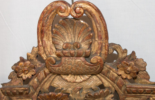 Miroir En Bois Sculpté Et Doré Époque Régence Circa 1720