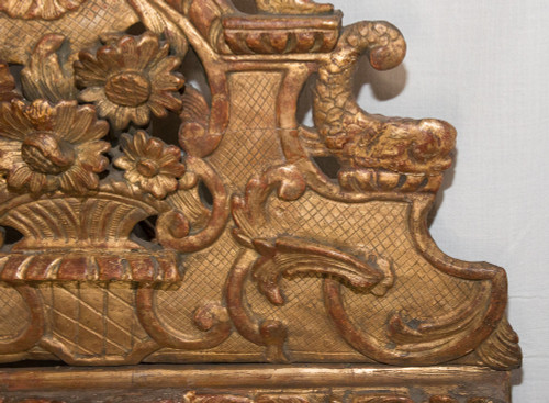 Miroir En Bois Sculpté Et Doré Époque Régence Circa 1720