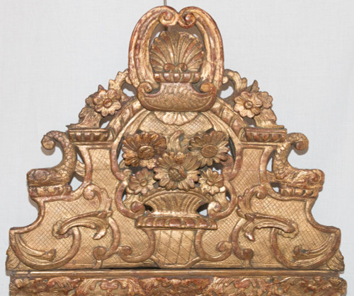 Miroir En Bois Sculpté Et Doré Époque Régence Circa 1720