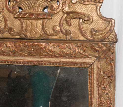 Miroir En Bois Sculpté Et Doré Époque Régence Circa 1720
