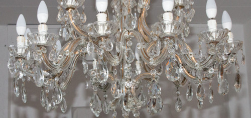Marie-Thèrese Chandelier In Bohemian Crystal 1950s