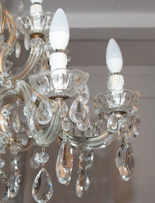 Marie-Thèrese Chandelier In Bohemian Crystal 1950s
