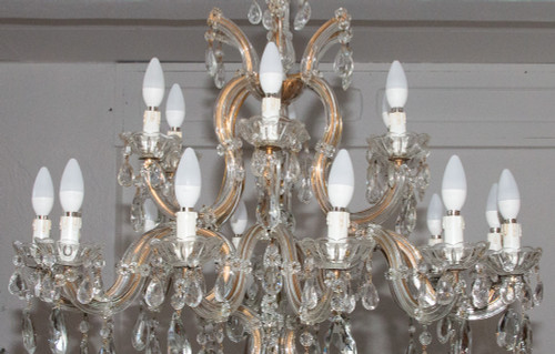 Marie-Thèrese Chandelier In Bohemian Crystal 1950s