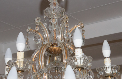 Marie-Thèrese Chandelier In Bohemian Crystal 1950s