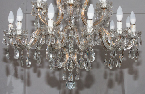 Marie-Thèrese Chandelier In Bohemian Crystal 1950s