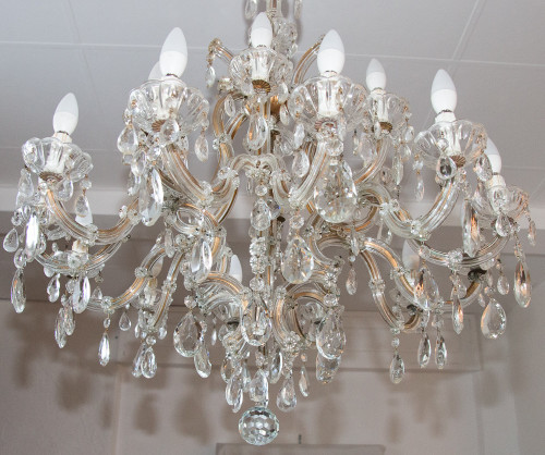 Marie-Thèrese Chandelier In Bohemian Crystal 1950s