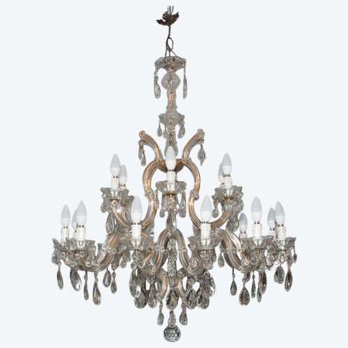 Marie-Thèrese Chandelier In Bohemian Crystal 1950s