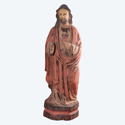 CUORE SACRO in legno, XIX secolo