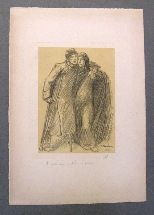 8 Lithographies 1915 Les Meurtrissures De La Grande Guerre. Théophile Alexandre Steinlen.