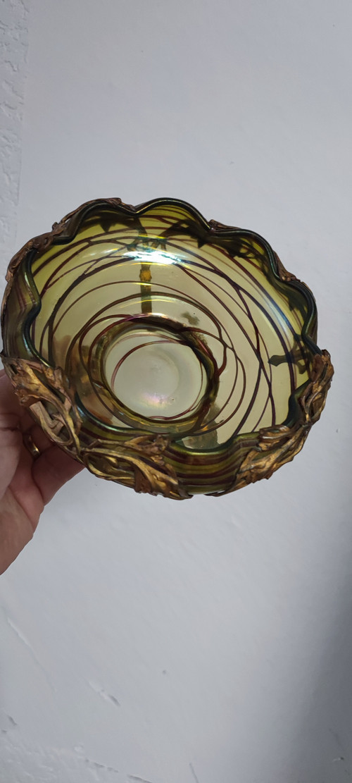 Beautiful art nouveau cut.jugendstil.loetz. Kralik.