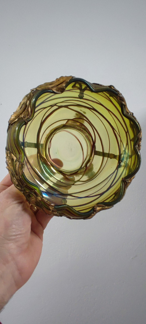 Beautiful art nouveau cut.jugendstil.loetz. Kralik.