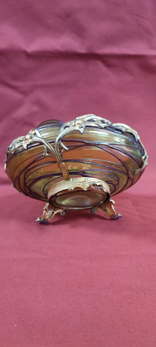 Beautiful art nouveau cut.jugendstil.loetz. Kralik.