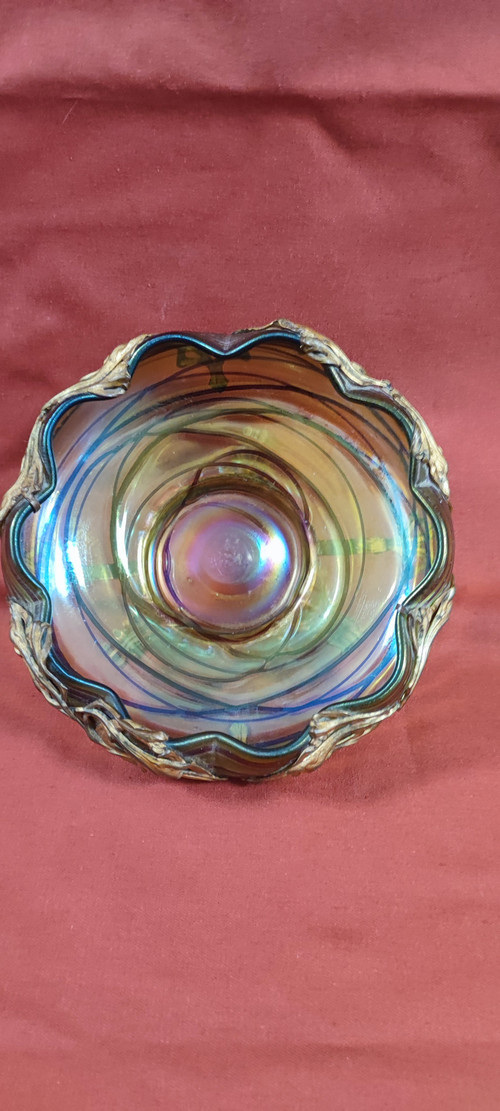 Beautiful art nouveau cut.jugendstil.loetz. Kralik.