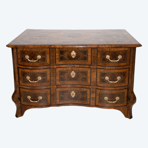 Mazarine Commode In Marquetry Louis XIV Period