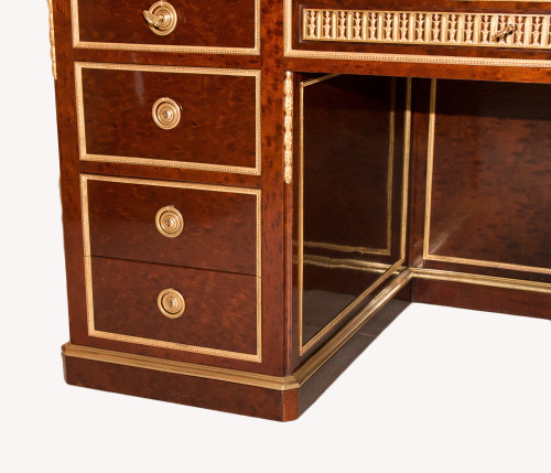 Large Cylinder Desk with Box Stamped André Aucoc, Circa 1890
