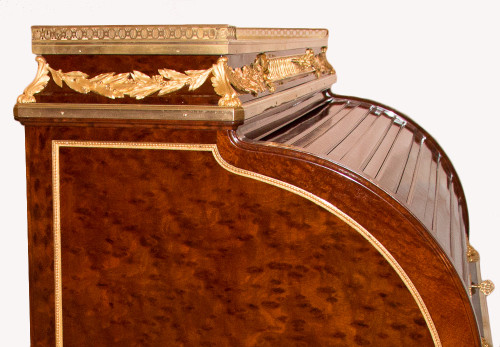 Large Cylinder Desk with Box Stamped André Aucoc, Circa 1890